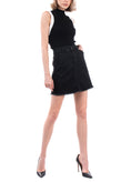 8 Denim A-Line Skirt W30 Frayed Edges Made in Italy gallery photo number 1