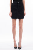 8 Denim A-Line Skirt W30 Frayed Edges Made in Italy gallery photo number 2
