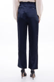 8 Satin Tailored Trousers Size IT 40 Zip Fly gallery photo number 3