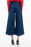 RRP €190 8 Jeans W27 Stretch Wide Leg Frayed Cuffs Cropped Made in Italy gallery photo number 3