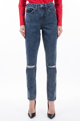 8 Jeans W26 Ripped Style Garment Dye Zip Fly gallery photo number 2