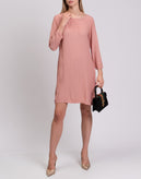 RRP €270 FEMME By MICHELE ROSSI Crepe Sheath Dress Size S Unlined Made in Italy gallery photo number 1