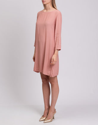 RRP €270 FEMME By MICHELE ROSSI Crepe Sheath Dress Size S Unlined Made in Italy gallery photo number 5