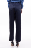 8 Satin Tailored Trousers Size IT 42 Zip Fly gallery photo number 3