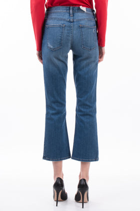 RRP €280 CURRENT/ELLIOTT Kick Jeans W28 Stretch Ripped Faded Cropped Relaxed Fit gallery photo number 3