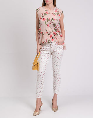 RRP €235 CURRENT/ELLIOTT Jeans W29 Stretch Distressed Floral Skinny Made in USA