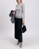 8 Wool Jumper Size XS Melange Effect Thin Crew Neck Made in Italy gallery photo number 1