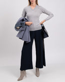 8 Wool Jumper Size XS Melange Effect Thin Crew Neck Made in Italy gallery photo number 3