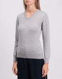 8 Wool Jumper Size XS Melange Effect Thin Crew Neck Made in Italy gallery photo number 5