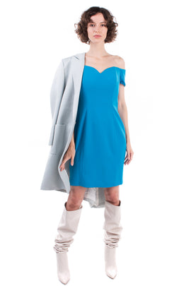 RRP €470 BADGLEY MISCHKA Sheath Dress Size US 0 / XS Bustier Off Shoulder