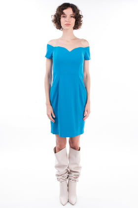 RRP €470 BADGLEY MISCHKA Sheath Dress Size US 0 / XS Bustier Off Shoulder gallery photo number 4