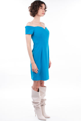 RRP €470 BADGLEY MISCHKA Sheath Dress Size US 0 / XS Bustier Off Shoulder gallery photo number 5