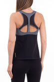 SAPOPA Vest Top Size XS Mesh Insert Racer Back Scoop Neck Made in Italy gallery photo number 3