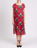 RRP €260 CARLA G. Shift Dress Size IT 42 / S Patterned Split Hem Made in Italy gallery photo number 4
