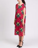RRP €260 CARLA G. Shift Dress Size IT 42 / S Patterned Split Hem Made in Italy gallery photo number 5