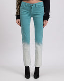 RRP €250 JUST CAVALLI Jeans W29 Stretch Light Crumpled Dip Dye Zip Fly Slim Fit gallery photo number 4