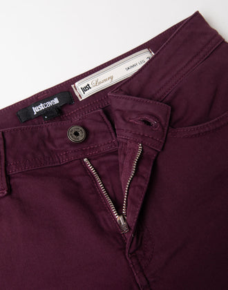 RRP €215 JUST CAVALLI Jeans W26 Stretch Garment Dye Metal Logo Skinny Leg gallery photo number 7