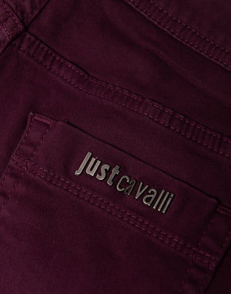 RRP €215 JUST CAVALLI Jeans W26 Stretch Garment Dye Metal Logo Skinny Leg gallery photo number 9