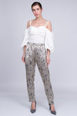 RRP €330 FORTE_FORTE Jacquard Satin Trousers Size 1 / S Floral Elasticated Waist gallery photo number 3