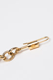 RRP €140 MM6 MAISON MARGIELA Single Dangle Earring Chain Key Charm Made in Italy gallery photo number 3