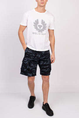 BELSTAFF COTELAND T-Shirt Top US-UK46 IT56 2XL White Printed Logo Crew Neck