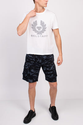 BELSTAFF COTELAND T-Shirt Top US-UK46 IT56 2XL White Printed Logo Crew Neck