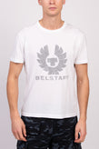 BELSTAFF COTELAND T-Shirt Top US-UK46 IT56 2XL White Printed Logo Crew Neck gallery photo number 3