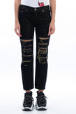 RRP €295 DONDUP Jeans W27 Ripped Lame Effect Made in Italy gallery photo number 3