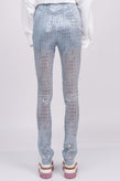 RRP €515 WE11DONE Glitter Sky Trousers Size M Stretch Partly See Through Zipped gallery photo number 3
