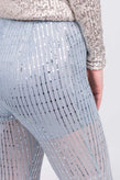 RRP €515 WE11DONE Glitter Sky Trousers Size M Stretch Partly See Through Zipped gallery photo number 6