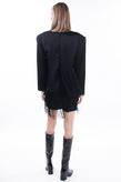 5RUE Shift Dress Size M Fringe Long Sleeve Round Neck Made in Italy gallery photo number 3