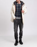 8  Jumper Size S Wool Blend Plaid Pattern Melange Long Sleeve Crew Neck gallery photo number 1