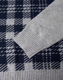 8  Jumper Size S Wool Blend Plaid Pattern Melange Long Sleeve Crew Neck gallery photo number 8
