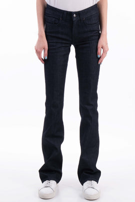 RRP €175 8 Jeans W26 Stretch Logo Patch Zip Fly Bootcut Fit Made in Italy