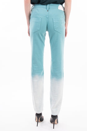 RRP €250 JUST CAVALLI Jeans W27 Stretch Light Crumpled Dip Dye Zip Fly Slim Fit gallery photo number 3