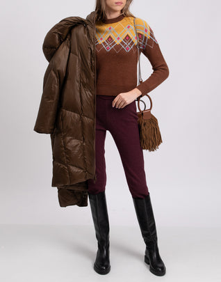RRP €125 8 Jumper Size XS Wool Blend Geometric Pattern