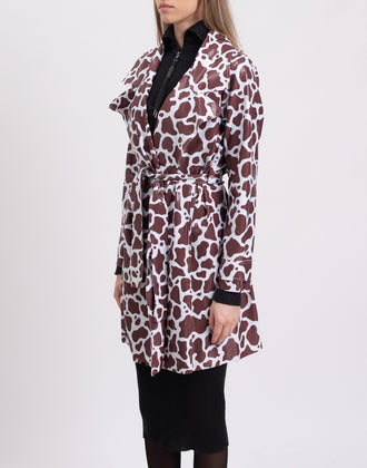 RRP €180 LA FILLE DES FLEURS Trench Coat Size S Giraffe Pattern Made in Italy gallery photo number 5