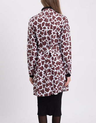 RRP €180 LA FILLE DES FLEURS Trench Coat Size S Giraffe Pattern Made in Italy gallery photo number 6