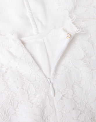 RRP€540 RACHEL ZOE Lace Trumpet Wedding Dress Size US 8 / M Open Back Cap Sleeve gallery photo number 8