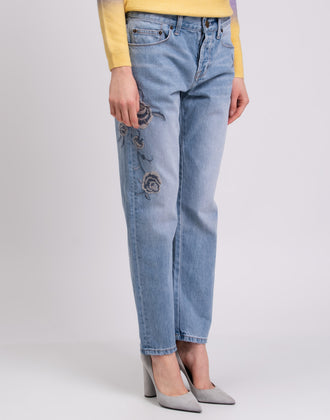 RRP €225 CURRENT/ELLIOTT Unisex Jeans W29 M32 Distressed Faded Embroidered gallery photo number 5