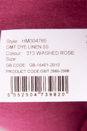 RRP €205 HACKETT Linen Shirt Size S Garment Dye Round Hem Spread Collar Slim Fit gallery photo number 11