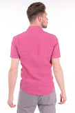 RRP €205 HACKETT Linen Shirt Size S Garment Dye Round Hem Spread Collar Slim Fit gallery photo number 6