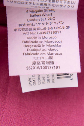 RRP €205 HACKETT Linen Shirt Size S Garment Dye Round Hem Spread Collar Slim Fit gallery photo number 10