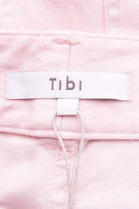 RRP €350 TIBI Denim Carpenter Trousers W29 Stretch Pink Zip Fly Wide Leg gallery photo number 6