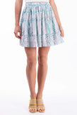 RRP €215 GAELLE PARIS Mini Flare Skirt Size 1 XS-S Textured Floral Made in Italy gallery photo number 2