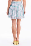 RRP €215 GAELLE PARIS Mini Flare Skirt Size 1 XS-S Textured Floral Made in Italy gallery photo number 3