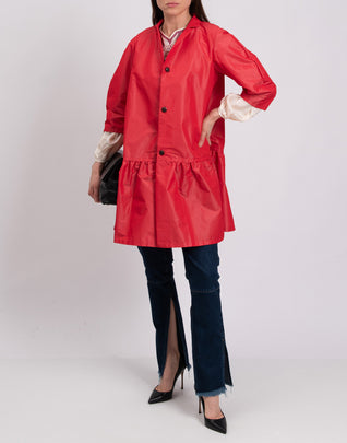 RRP€795 ERMANNO DAELLI Jacket Size IT 40 XS Ruffle Hem 3/4 Sleeve Made in Italy