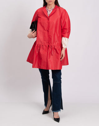 RRP€795 ERMANNO DAELLI Jacket Size IT 40 XS Ruffle Hem 3/4 Sleeve Made in Italy