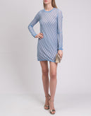RRP €295 DIANE VON FURSTENBERG Jumper Dress Size M Merino Wool Blend Striped gallery photo number 2