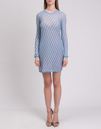 RRP €295 DIANE VON FURSTENBERG Jumper Dress Size M Merino Wool Blend Striped gallery photo number 3